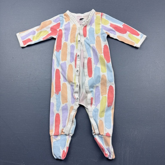 monica + andy Other - Monica + Andy Footed One Piece Baby 0-3M Organic Cotton Colorful Long Sleeve